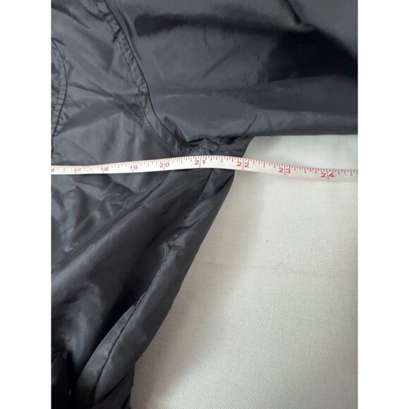 Brandon Thomas Womens 1X Black Rain Coat Tie Waist Double Breasted Outdoors Chic - Picture 10 of 13